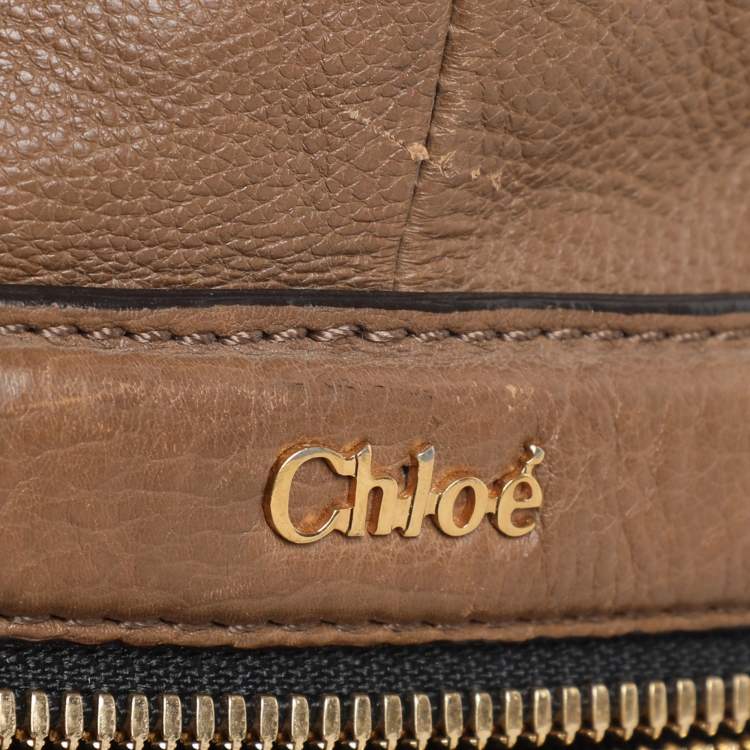 Pre Owned Chloe Brown Leather Carryall Satchel