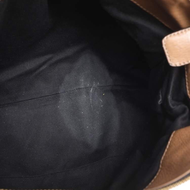 Pre Owned Chloe Brown Leather Carryall Satchel