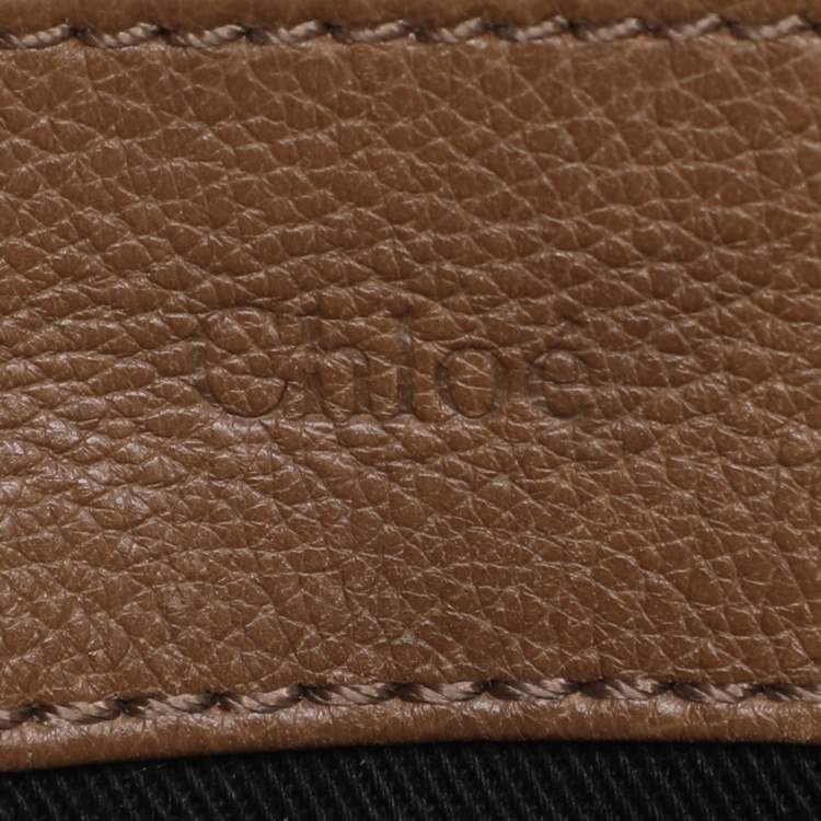 Pre Owned Chloe Brown Leather Carryall Satchel