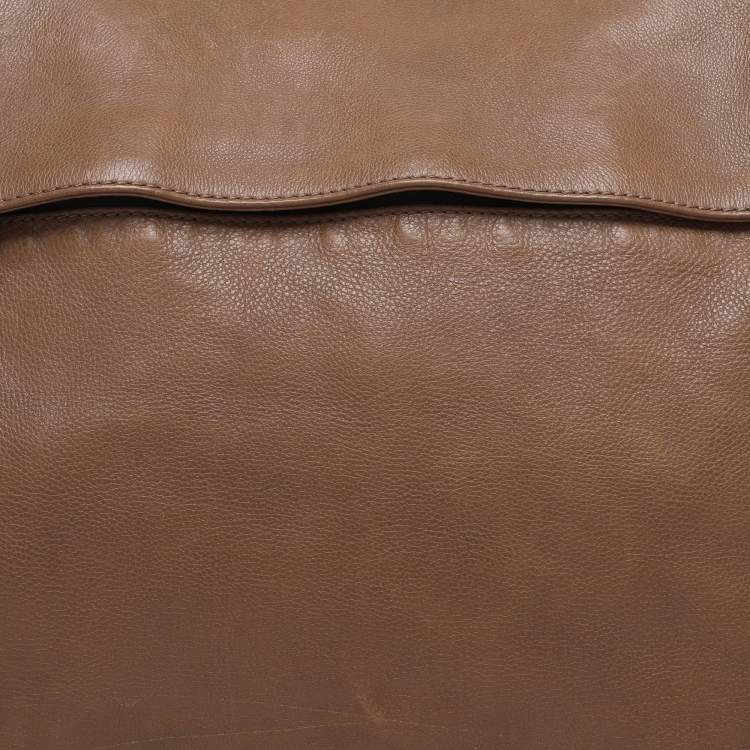 Pre Owned Chloe Brown Leather Carryall Satchel