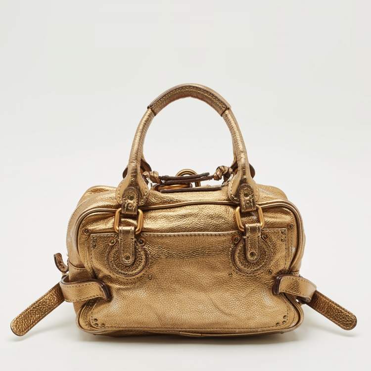 Pre Owned Chloe Gold Leather Paddington Satchel