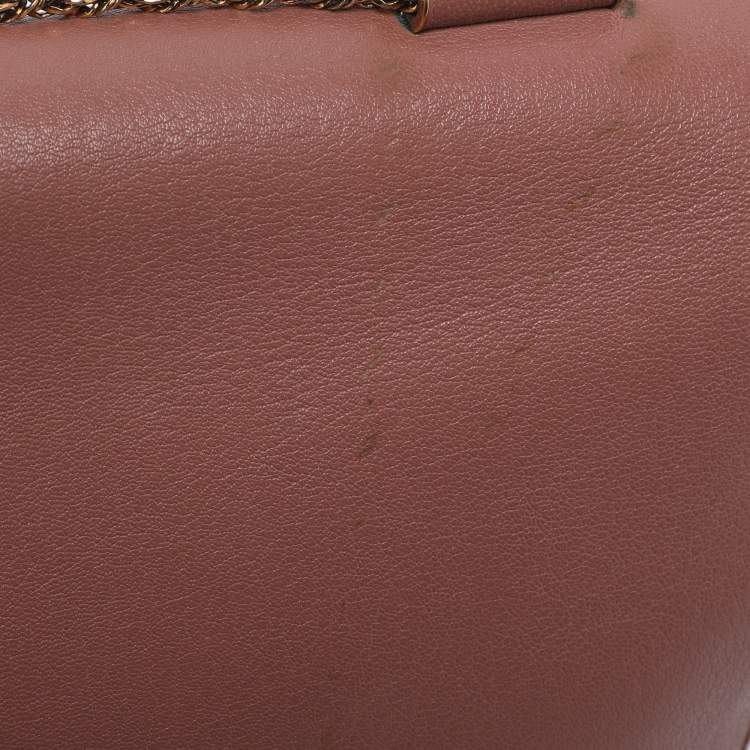 Pre Owned Chloe Old Rose Leather Large Elsie Shoulder Bag