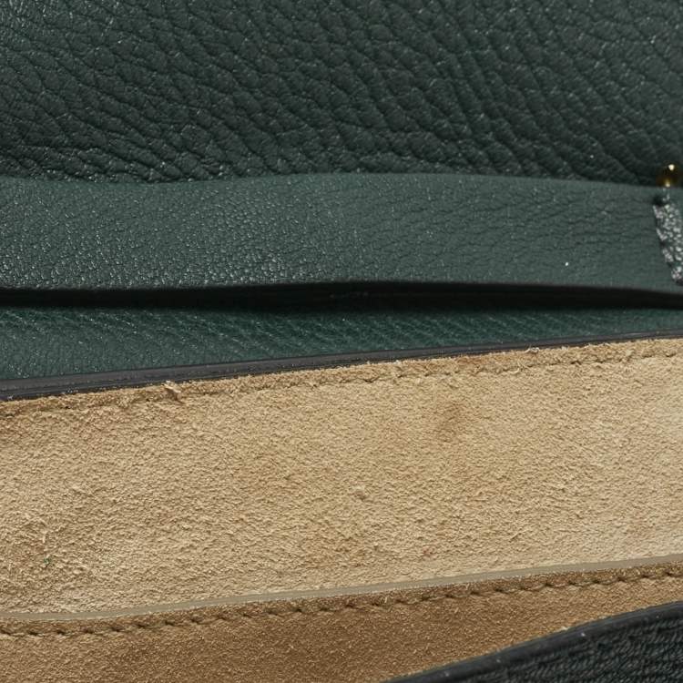 Pre Owned Chloé Green Leather Mini Drew Chian Shoulder Bag