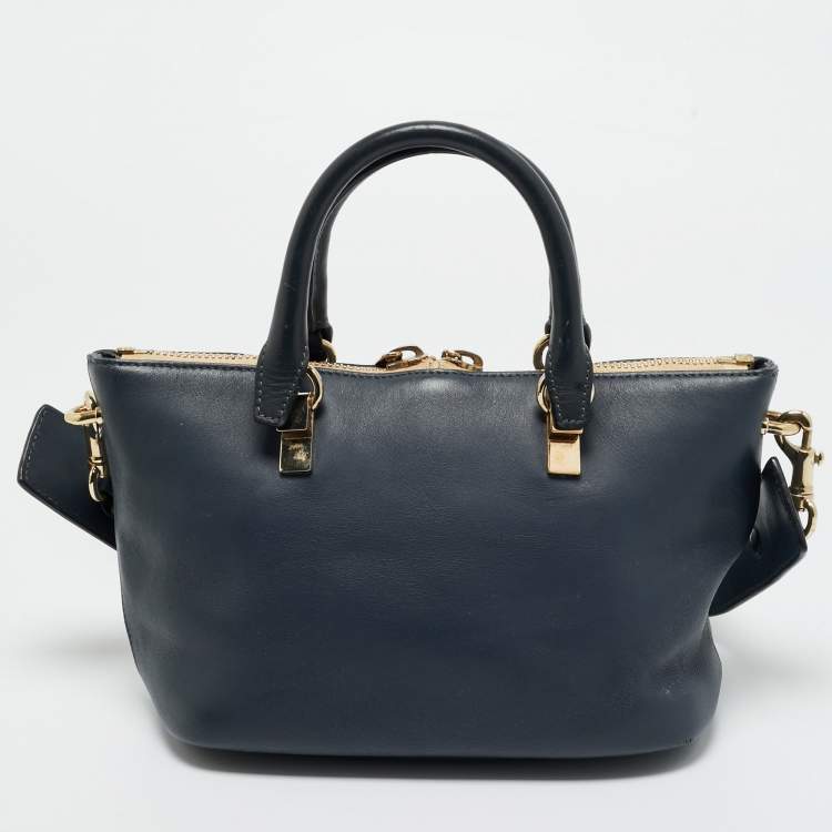 Pre Owned Chloe Bicolor Leather Small Baylee Tote