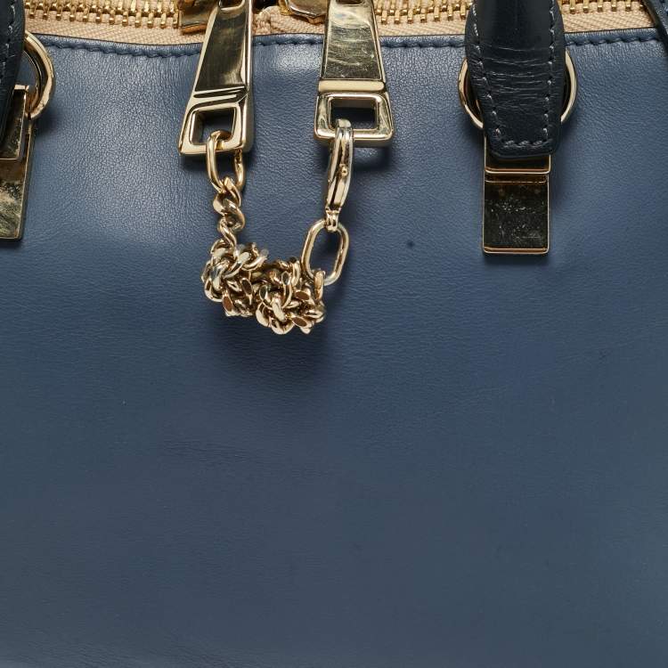 Pre Owned Chloe Bicolor Leather Small Baylee Tote