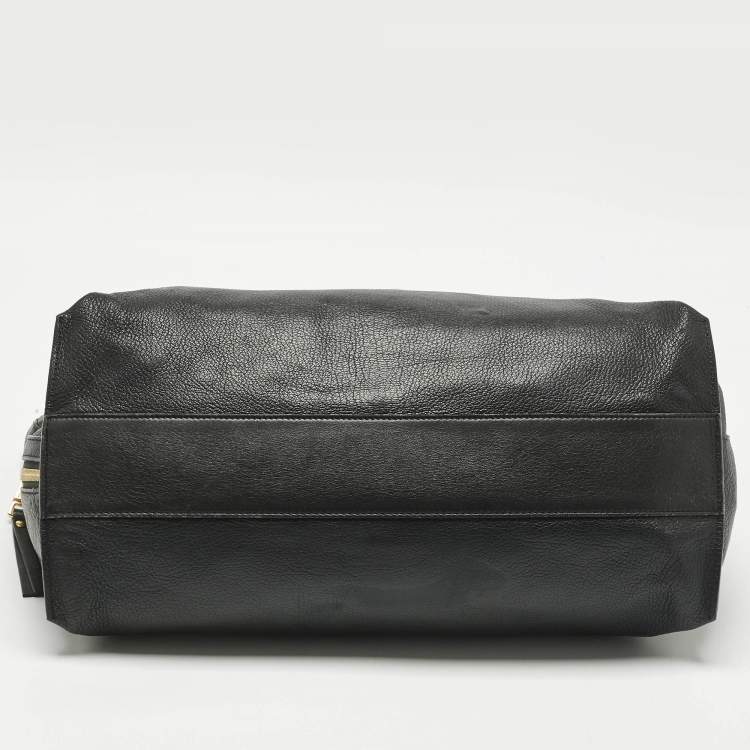 Pre Owned Chloé Black Leather Dylan Shopper Tote