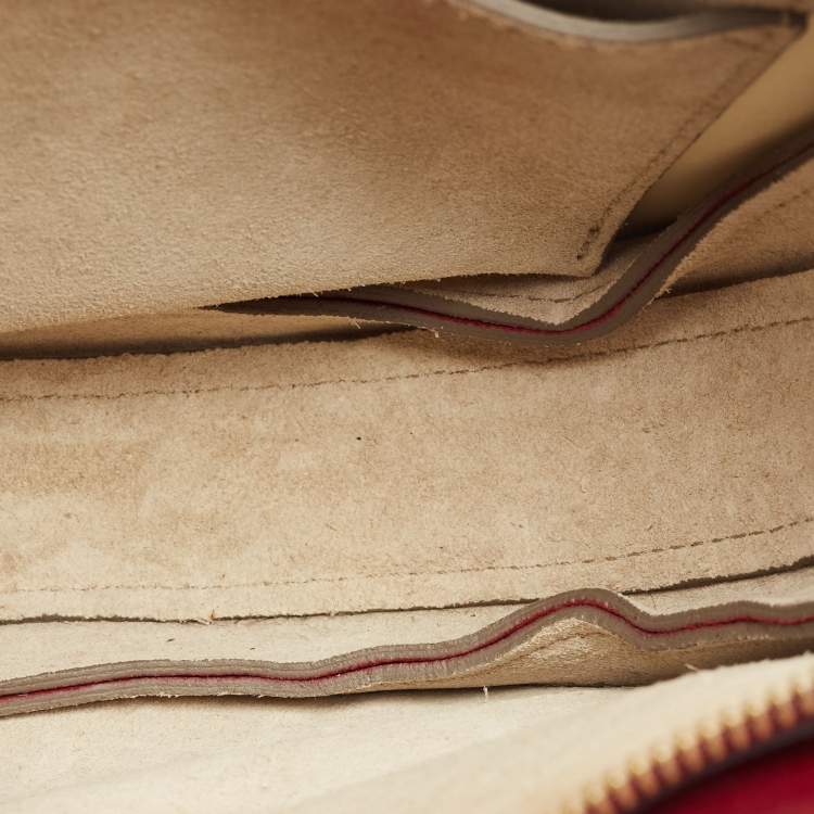 Pre Owned Chloé Burgundy Leather and Suede Small Pixie Round Crossbody Bag