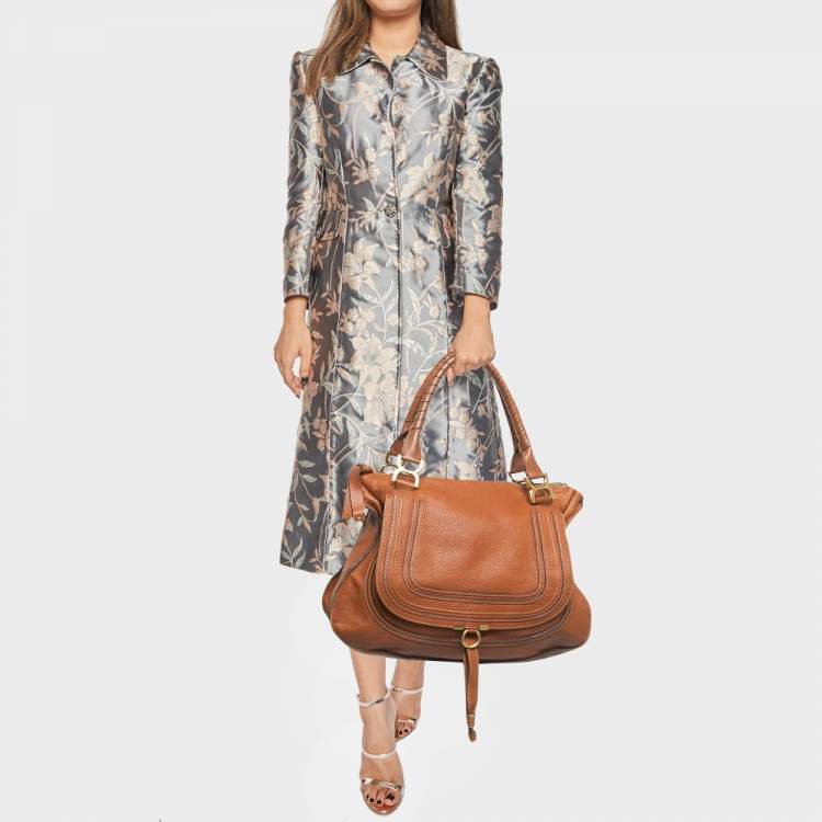 Pre Owned Chloe Brown Leather Medium Marcie Shoulder Bag