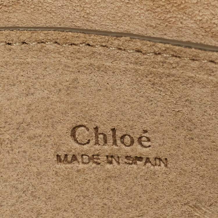 Pre Owned Chloe Navy Blue/Mustard Leather and Suede Small Faye Shoulder Bag