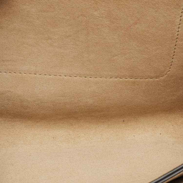Pre Owned Chloe Navy Blue/Mustard Leather and Suede Small Faye Shoulder Bag