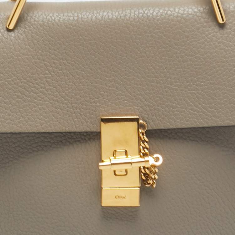 Pre Owned Chloe Grey Leather Medium Drew Shoulder Bag
