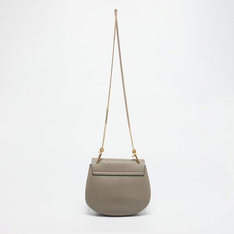 Pre Owned Chloe Grey Leather Medium Drew Shoulder Bag