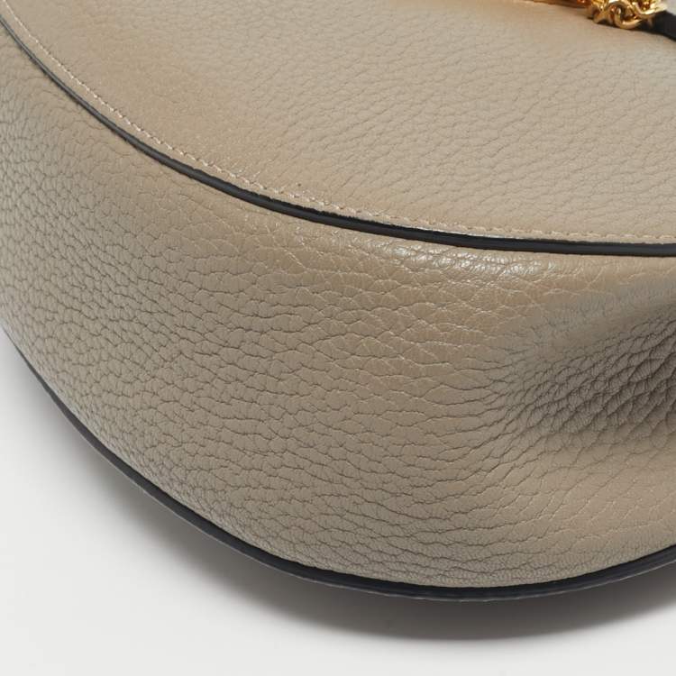 Pre Owned Chloe Grey Leather Medium Drew Shoulder Bag