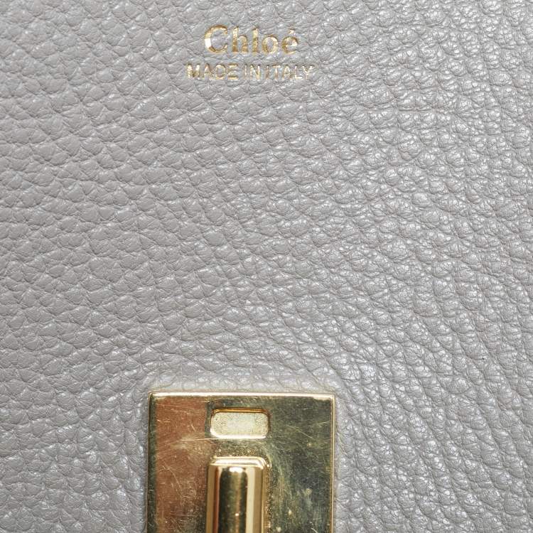 Pre Owned Chloe Grey Leather Medium Drew Shoulder Bag
