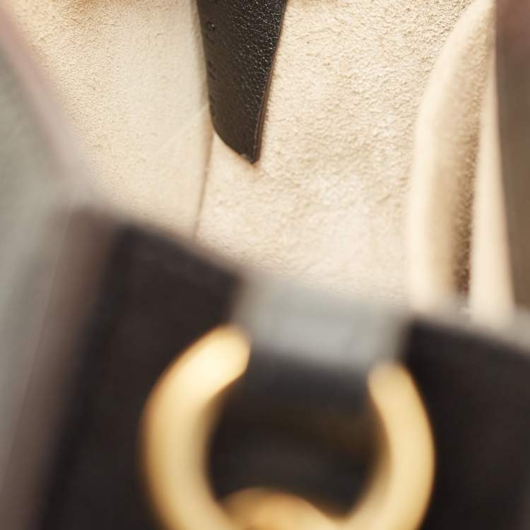 Pre Owned Chloe Black Leather and Suede Small Nile Bracelet Shoulder Bag