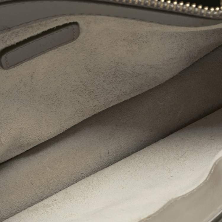 Pre Owned Chloe Grey Leather Mini Tess Crossbody Bag