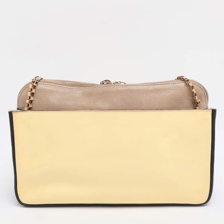 Pre Owned Chloe Tricolor Patent and Leather Lucy Shoulder Bag