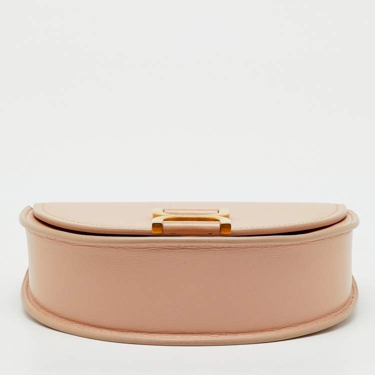 Pre Owned Chloe Beige Leather Mini Marcie Flap Shoulder Bag