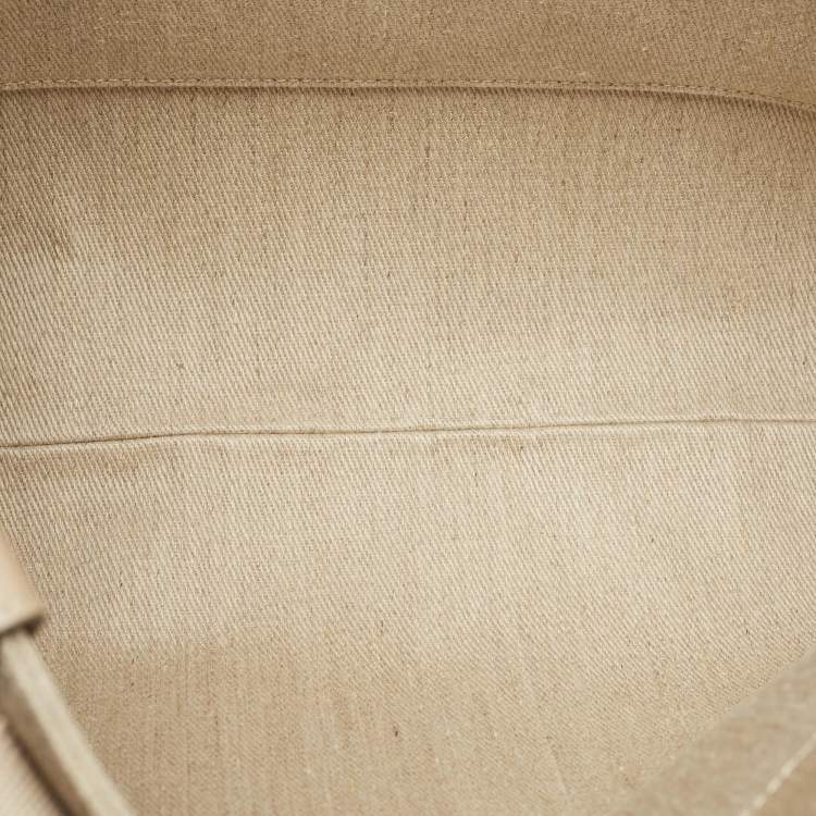 Pre Owned Chloé Beige Canvas Medium Woody Tote