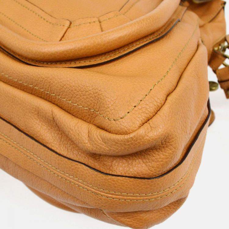 Pre Owned Chloe Parary Beige Leather Handbag