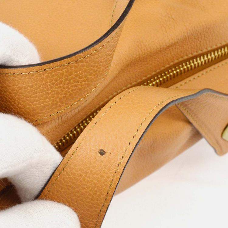 Pre Owned Chloe Parary Beige Leather Handbag