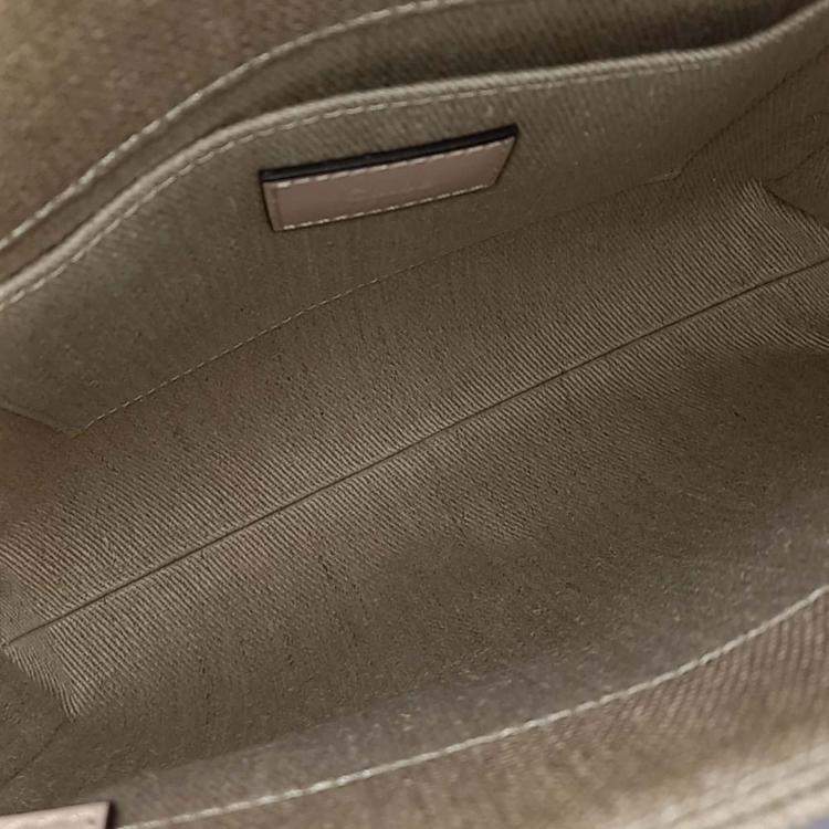 Pre Owned Chloe Beige Canvas and Leather Woody Bag Small