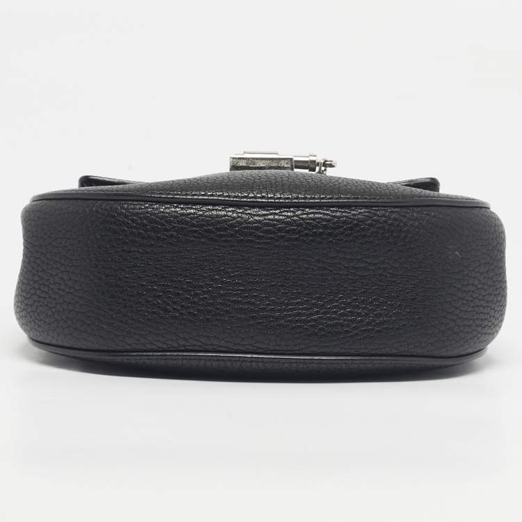 Pre Owned Chloé Black Leather Mini Drew Chain Shoulder Bag