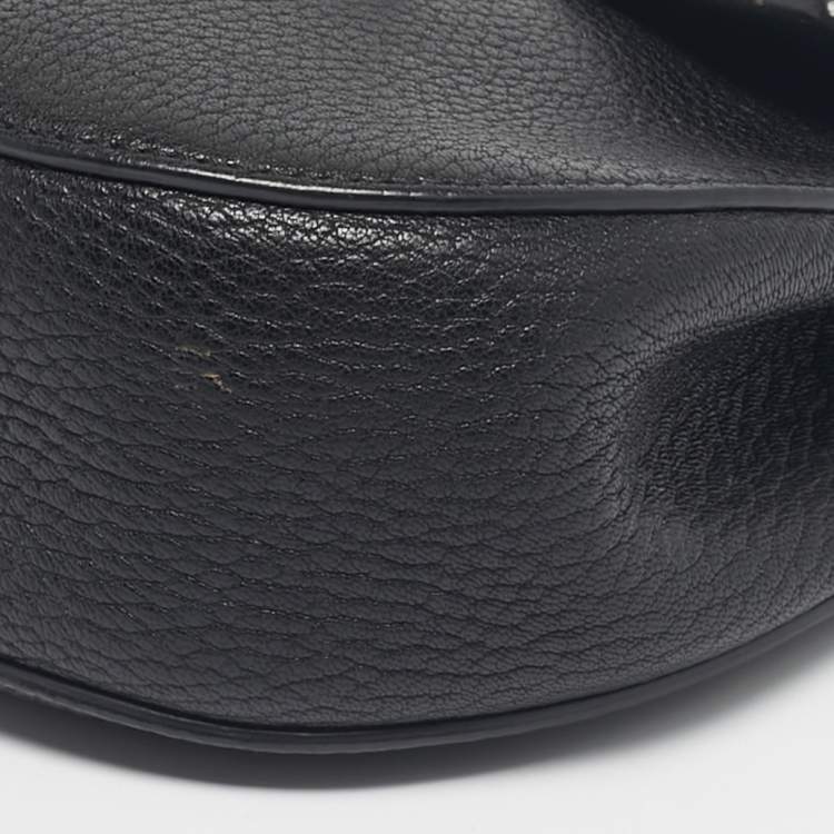 Pre Owned Chloé Black Leather Mini Drew Chain Shoulder Bag
