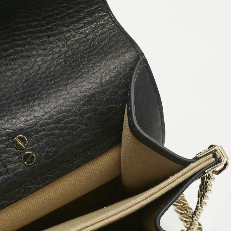 Pre Owned Chloe Black Pebbled Leather Small Bronte Shoulder Bag
