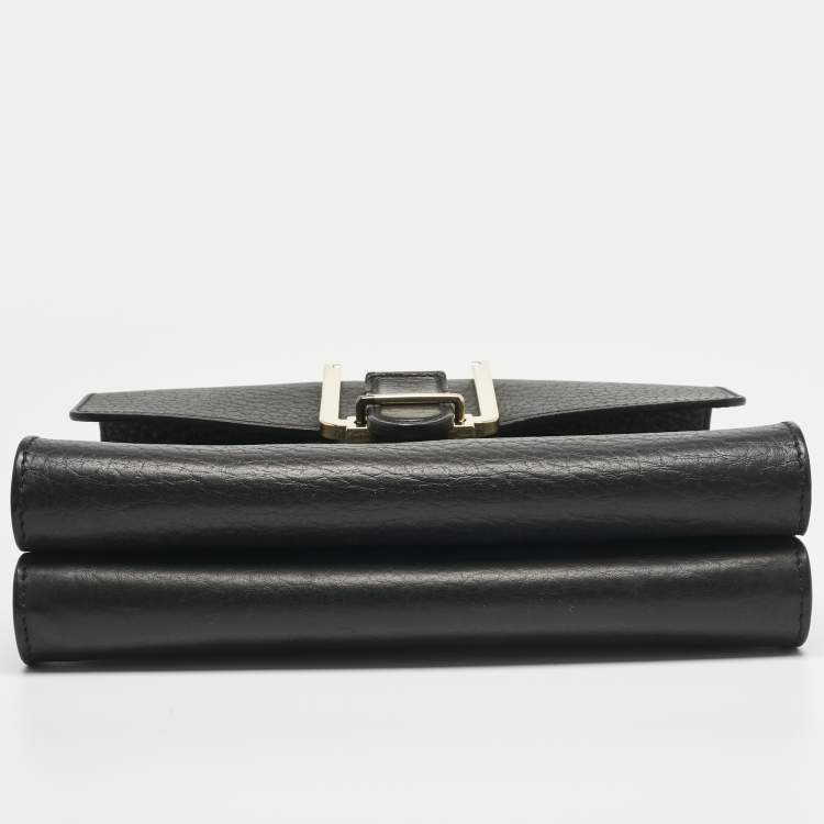 Pre Owned Chloe Black Pebbled Leather Small Bronte Shoulder Bag