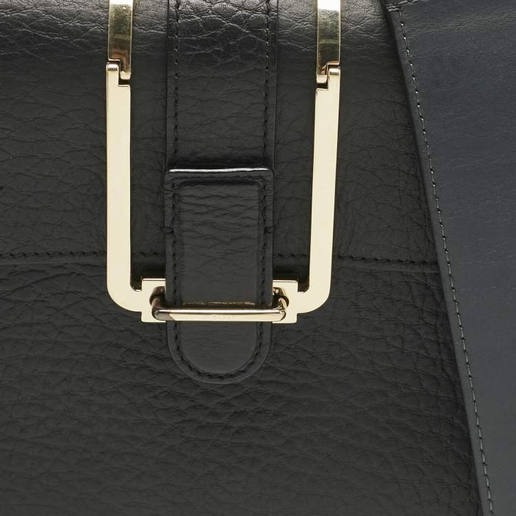 Pre Owned Chloe Black Pebbled Leather Small Bronte Shoulder Bag