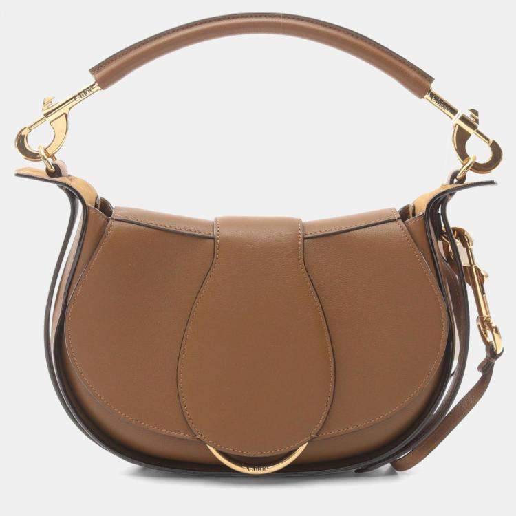 Pre Owned Chloe Ride Shoulder Bag Leather Brown