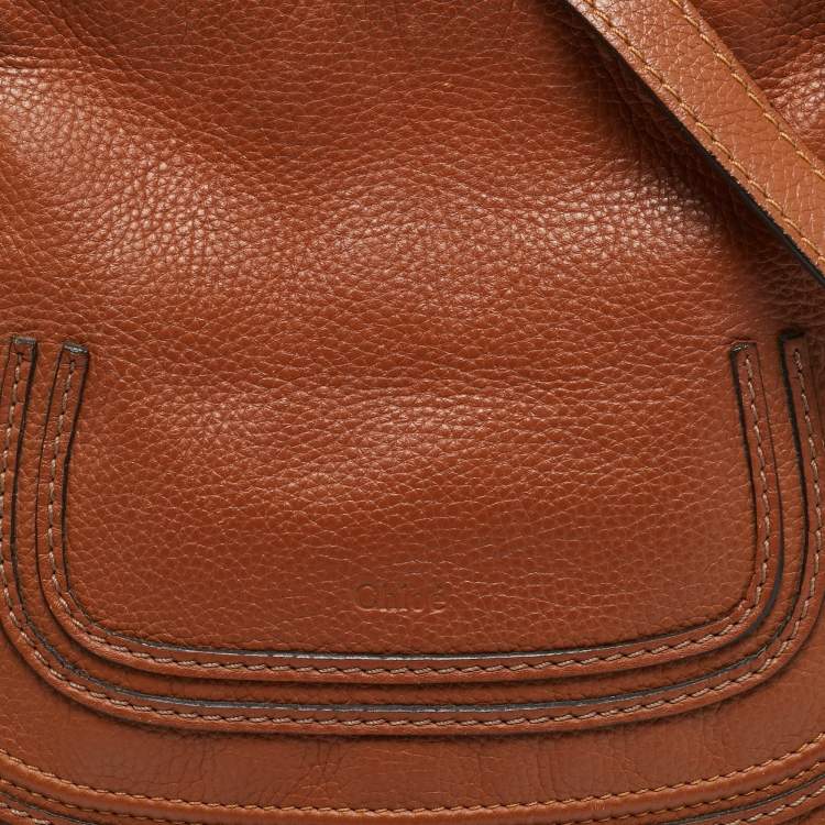 Pre Owned Chloe Brown Leather Medium Marcie Shoulder Bag