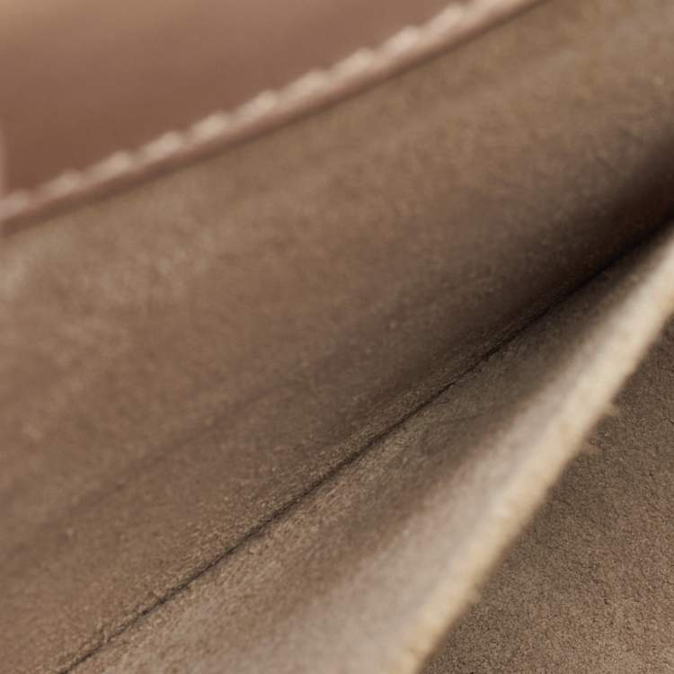Pre Owned Chloe Beige Leather and Suede Small Nile Bracelet Shoulder Bag