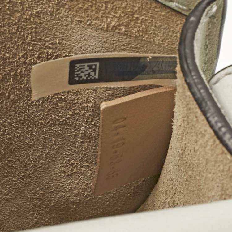 Pre Owned Chloe Grey Leather and Suede Small Nile Bracelet Shoulder Bag