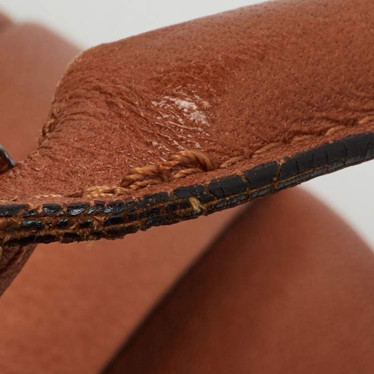 Pre Owned Chloe Brown Leather Medium Paraty Shoulder Bag