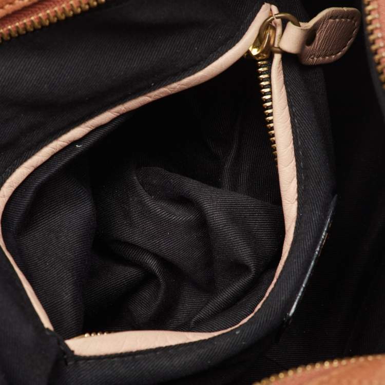 Pre Owned Chloe Brown Leather Medium Paraty Shoulder Bag