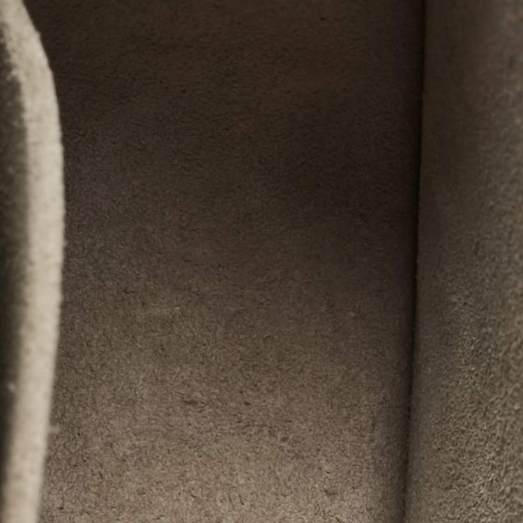 Pre Owned Chloe Beige Patent Leather and Suede Small Nile Bracelet Shoulder Bag