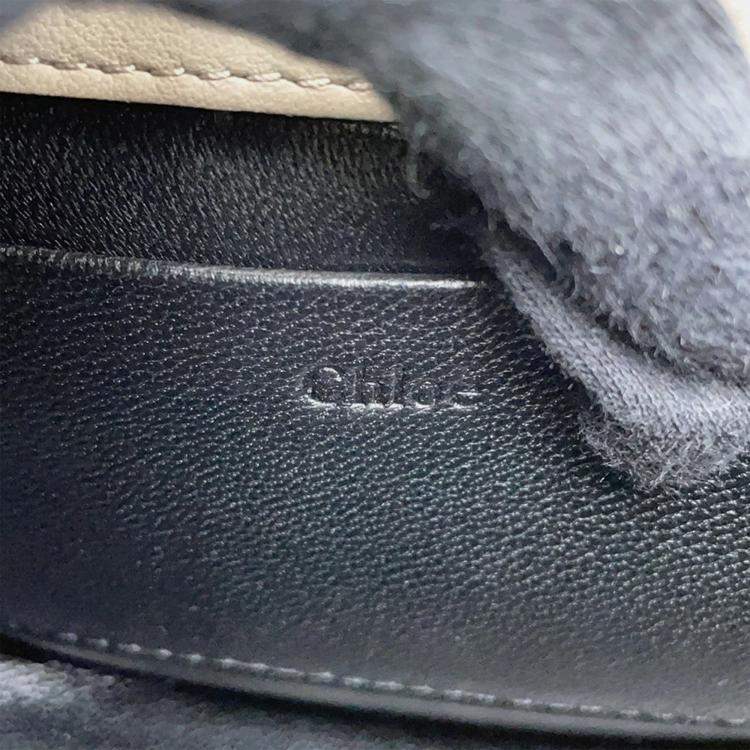 Pre Owned Chloe Nile Minaudiere 2-Way Bag Gray Leather