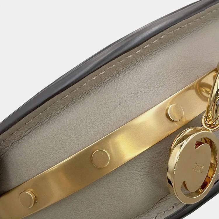 Pre Owned Chloe Nile Minaudiere 2-Way Bag Gray Leather