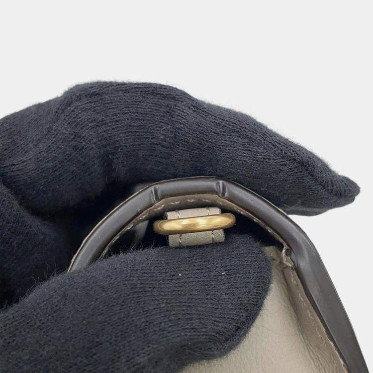 Pre Owned Chloe Nile Minaudiere 2-Way Bag Gray Leather