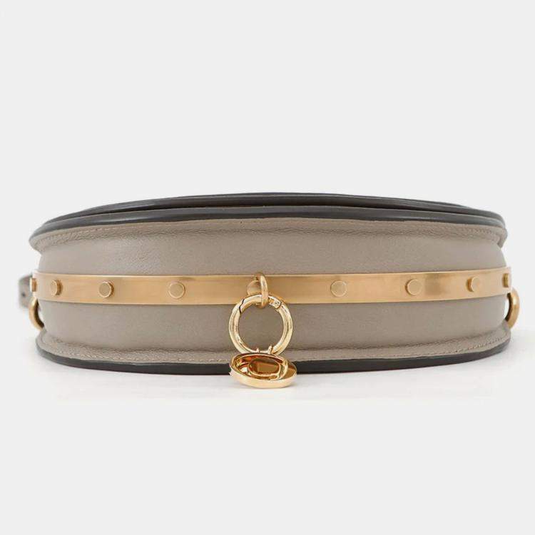 Pre Owned Chloe Nile Minaudiere 2-Way Bag Gray Leather