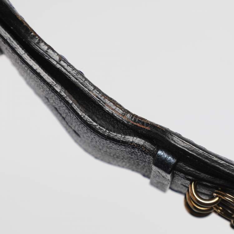 Pre Owned Chloe Metallic Blue Leather Milton Triple Chain Hobo