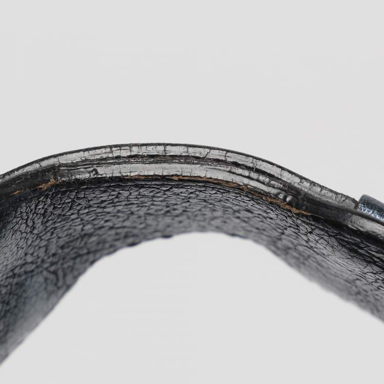 Pre Owned Chloe Metallic Blue Leather Milton Triple Chain Hobo