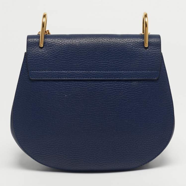 Pre Owned Chloe Navy Blue Medium Drew Shoulder Bag