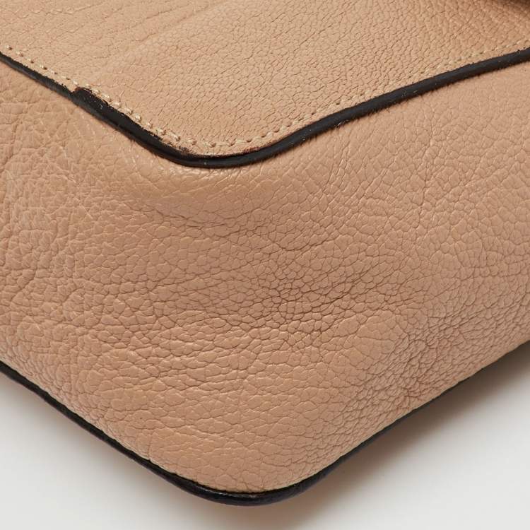 Pre Owned Chloe Beige Leather Mini Elsie Crossbody Bag