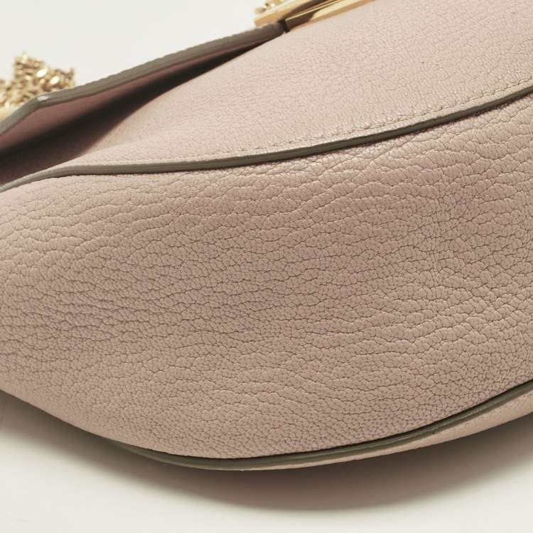 Pre Owned Chloe Pink Leather Medium Drew Shoulder Bag