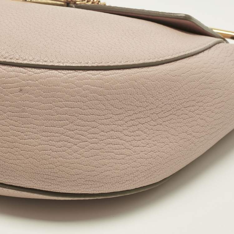Pre Owned Chloe Pink Leather Medium Drew Shoulder Bag