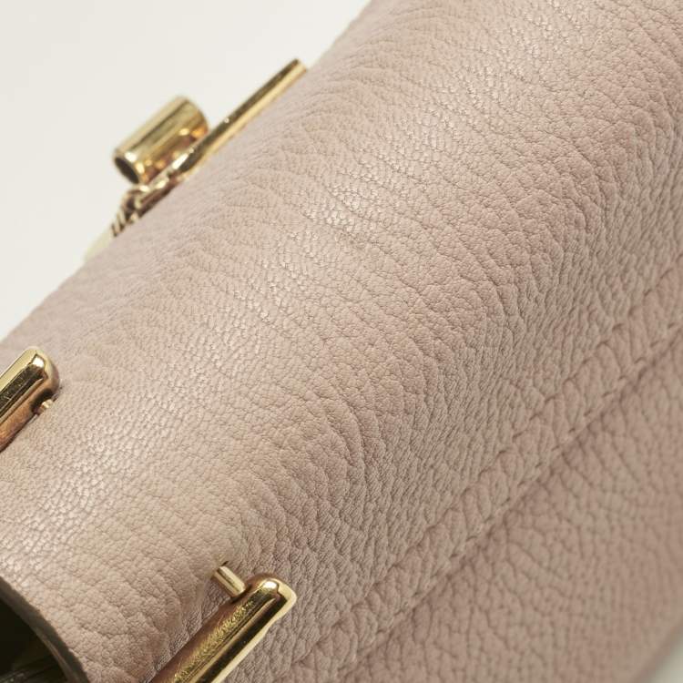 Pre Owned Chloe Pink Leather Medium Drew Shoulder Bag