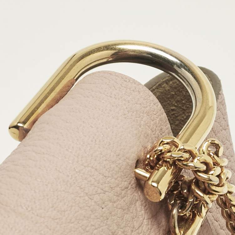 Pre Owned Chloe Pink Leather Medium Drew Shoulder Bag